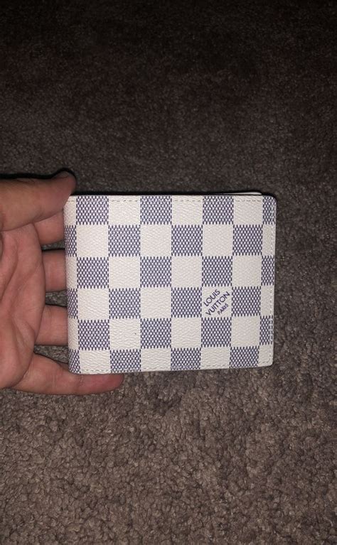 louis vuitton white grid wallet